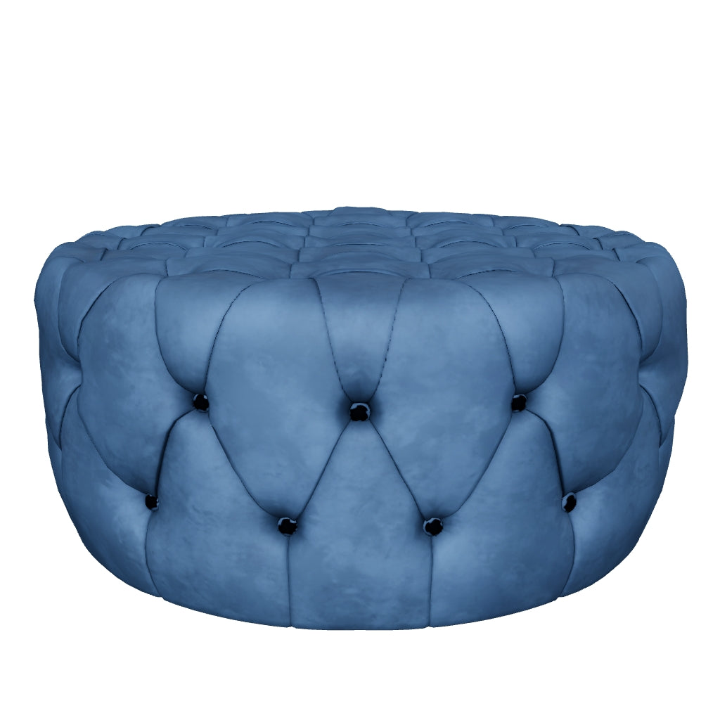 Kaung Modern Glam Round Tufted Velvet Ottoman Coffee Table – GDFStudio