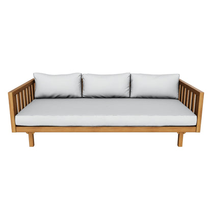 Fonzo Outdoor 3 Seater Acacia Wood Daybed