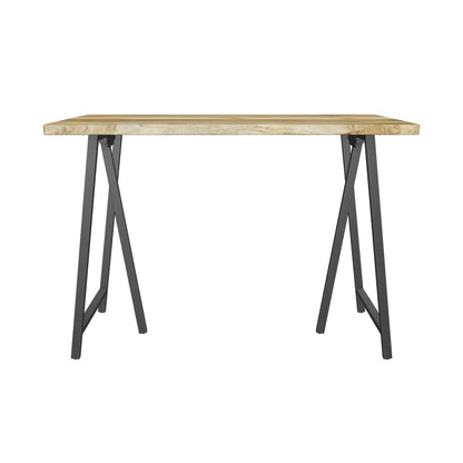 Wrens Modern Industrial Handmade Mango Wood Console Table, Natural and Black