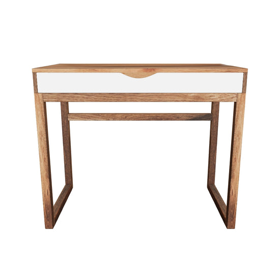 Warrenton Ricketson Contemporary Handcrafted Mango Wood Desk with Stor