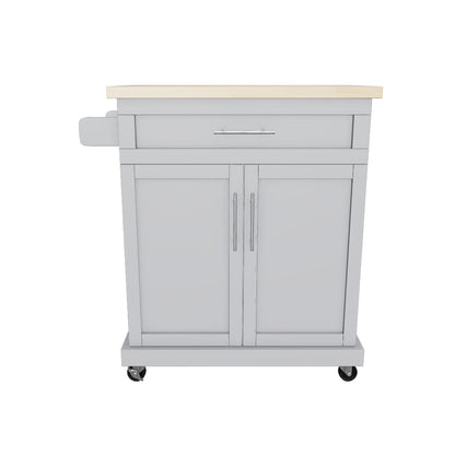 Negley Contemporary Kitchen Cart with Wheels