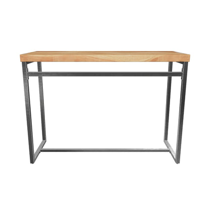 Alledonia Rustic Glam Handmade Acacia Wood Console Desk, Natural and Silver