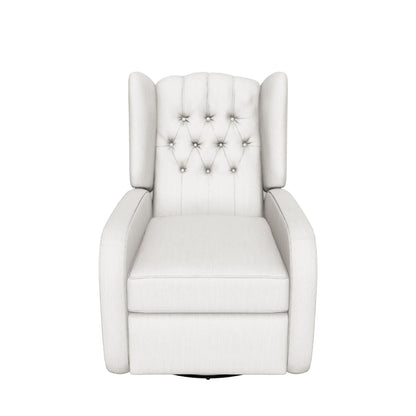 Houck Contemporary Tufted Wingback Swivel Recliner