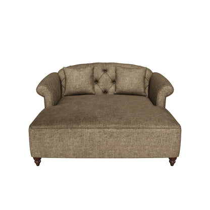 Hurford Contemporary Tufted Double Chaise Lounge with Accent Pillows