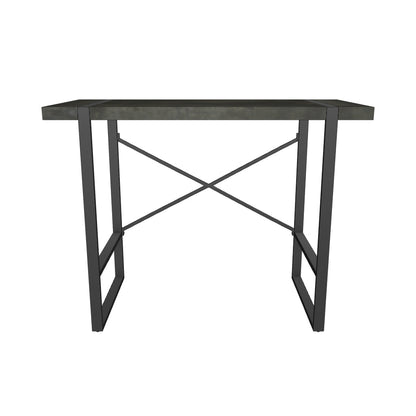 Vandalia Modern Industrial Handcrafted Mango Wood Counter Height Desk, Brown and Black