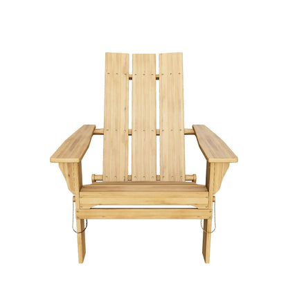 Gurekam Outdoor Acacia Wood Foldable Adirondack Chairs, Set of 2