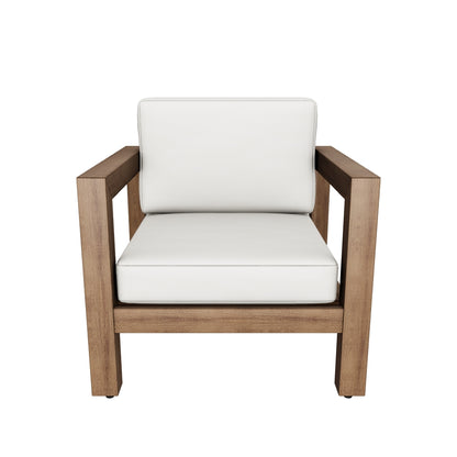 Lucia Outdoor Acacia Wood Club Chair