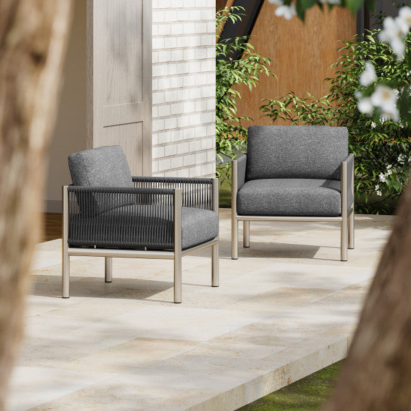 Gables Outdoor Patio Club Chairs with Cushions