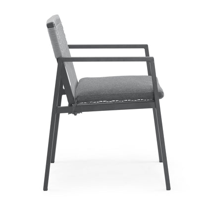 Biornell Outdoor Patio Upholstered Arm Dining Chair