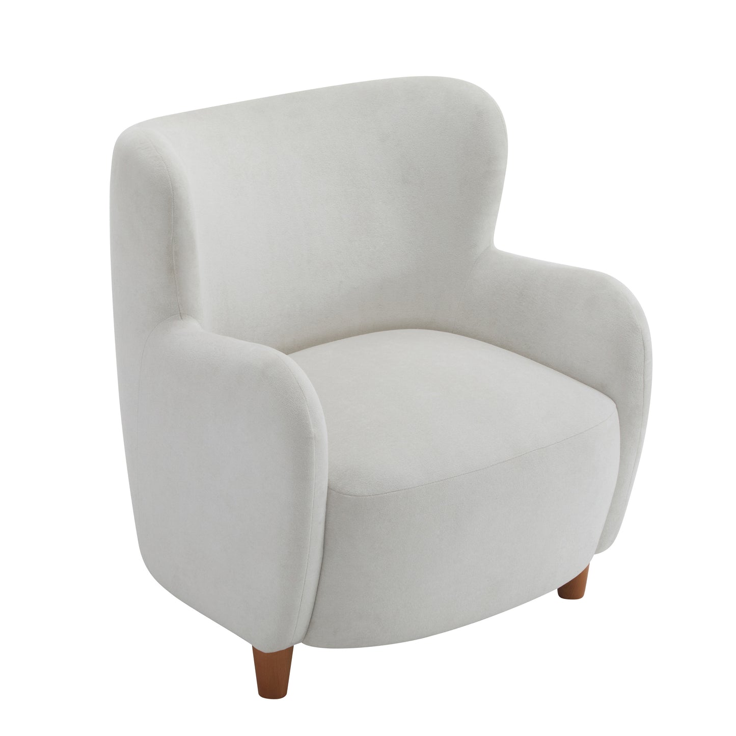 Zoe Fabric Wingback Accent Chairs Single Sofa