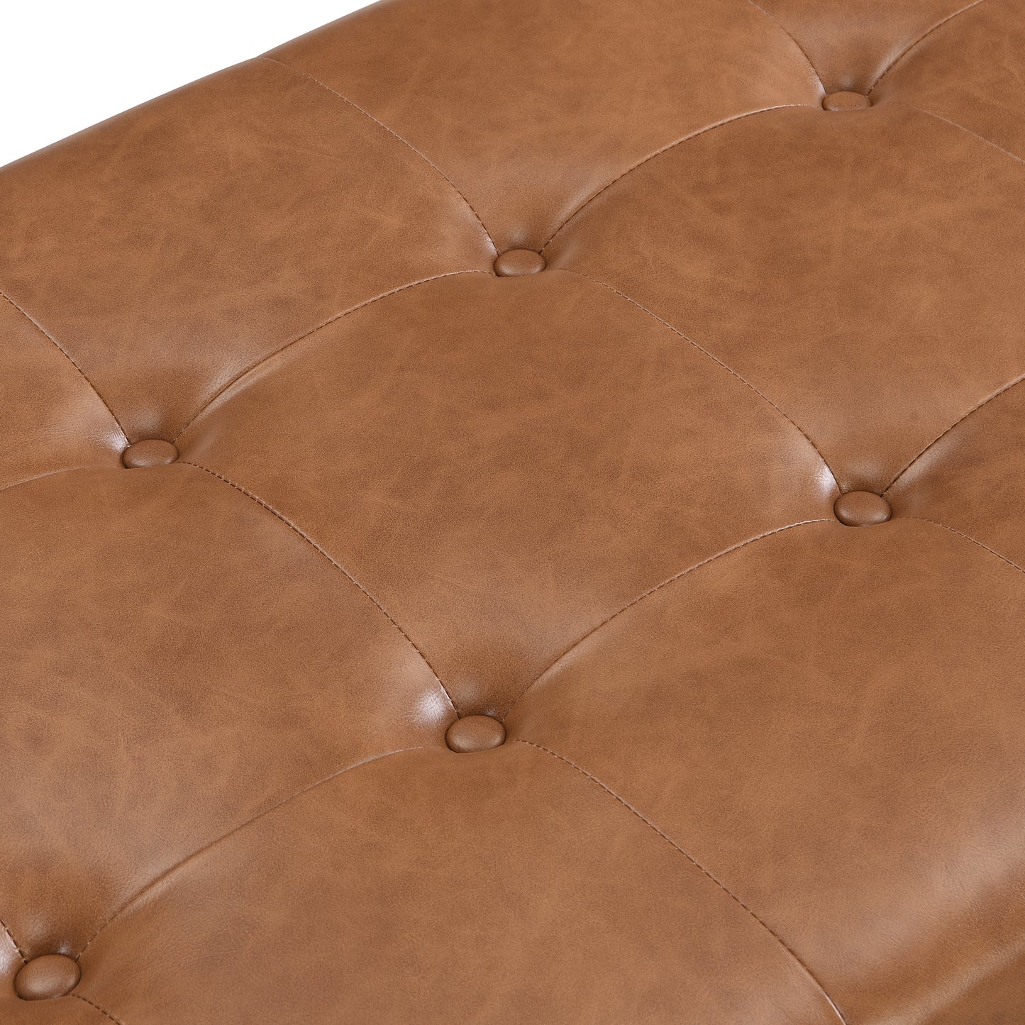 Vervewood 48.4" Upholstered PU Leather Rectangular Ottoman