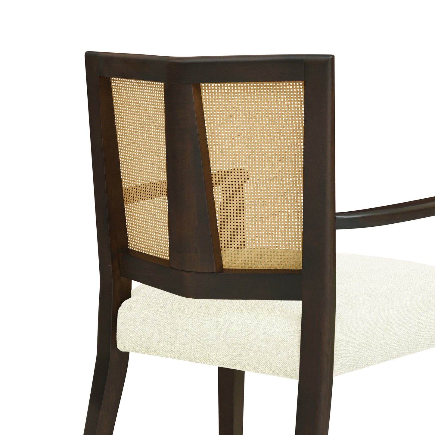 Serenal Modern Upholstered Dining Chairs with Cane Webbing,Set of 2