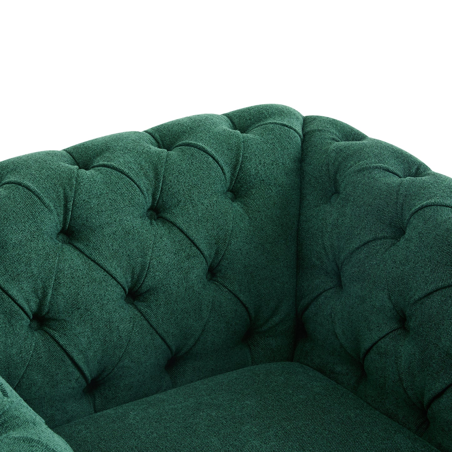 Lily Upholstered Tufted Chesterfield Swivel Club Chair