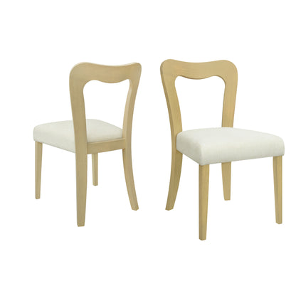 Revory Modern Upholstered Dining Chairs with Open Back,Set of 2