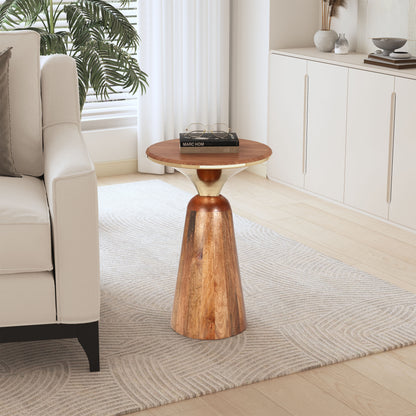 Ardene Luxury Round Pedestal Side End Table