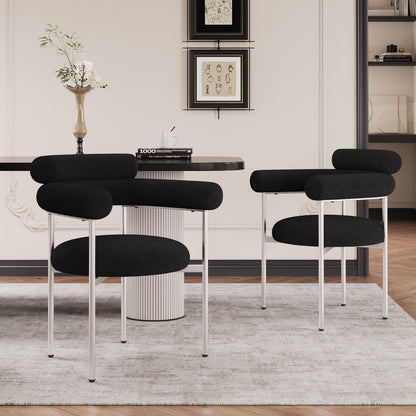 Jornic Modern Arm Upholstered Dining Chair