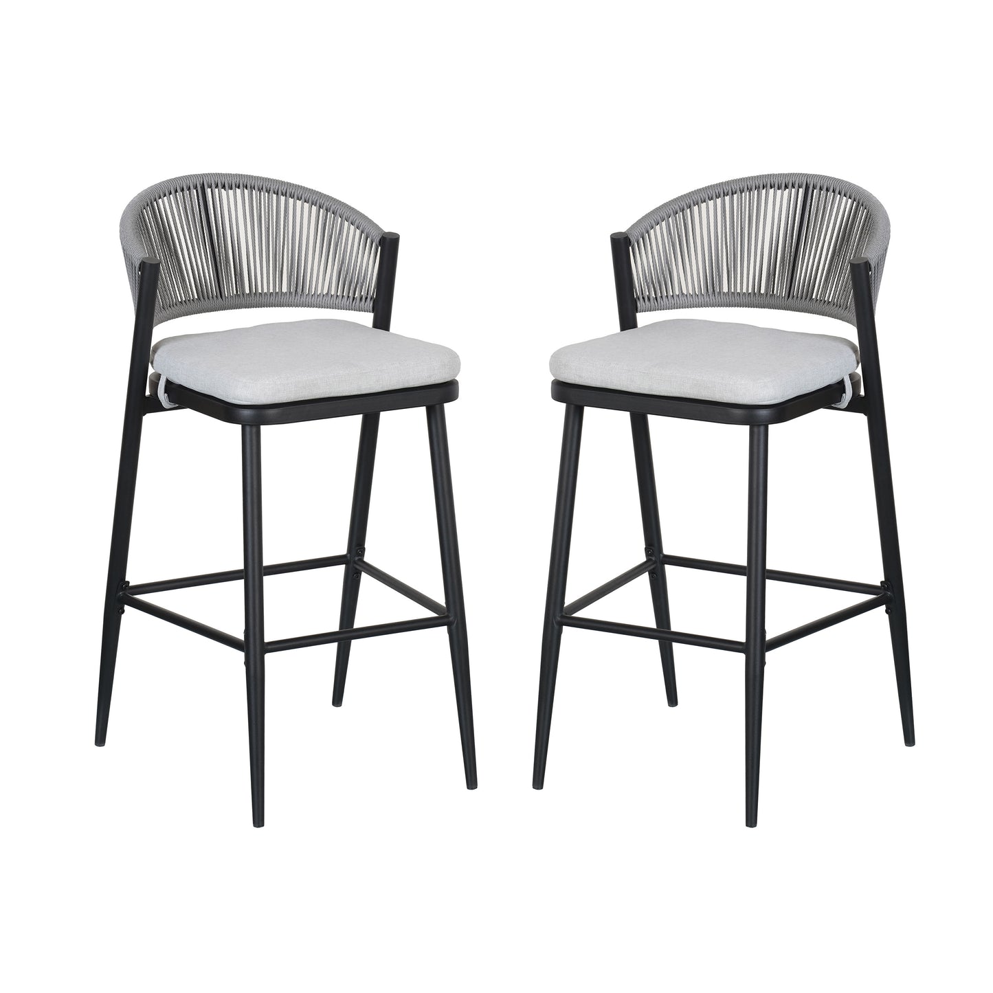 Sylvester 30.25 in. Outdoor Patio Barstools,Set of 2