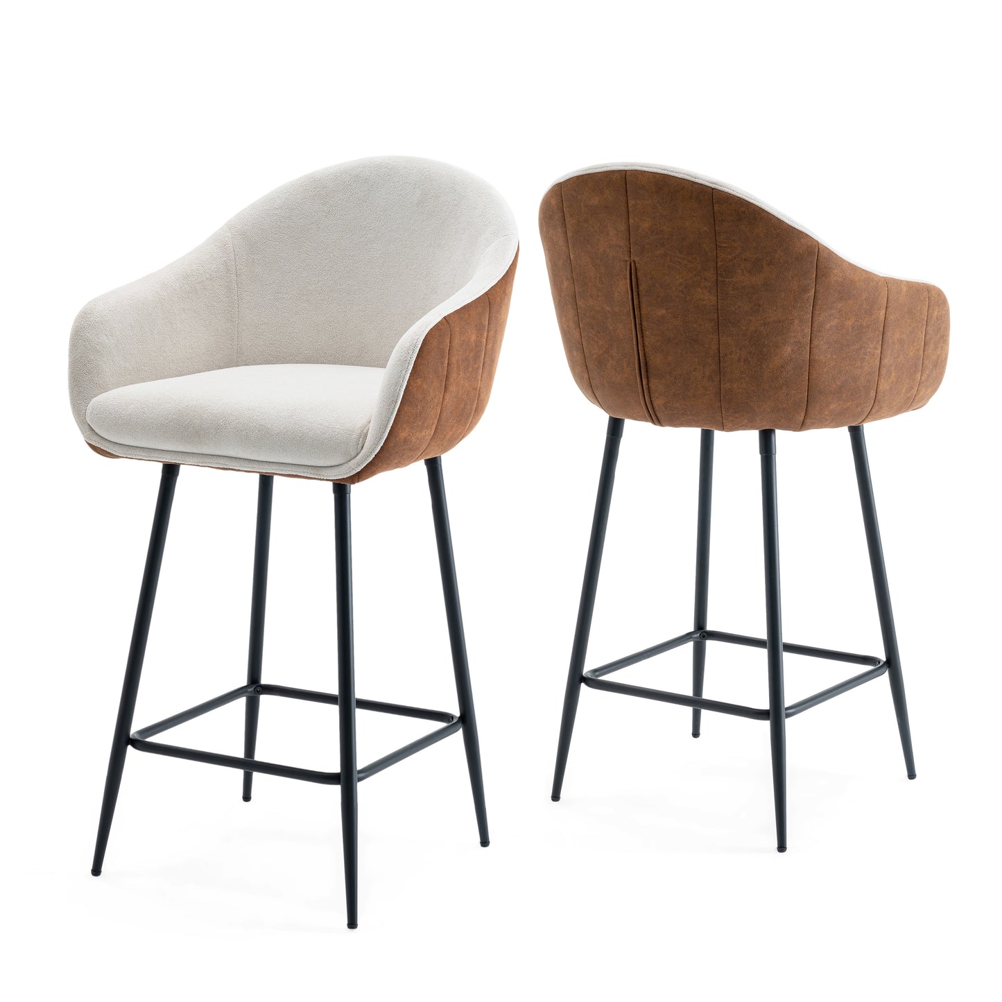 Sierrae Upholstered Counter Stools with Footrest
