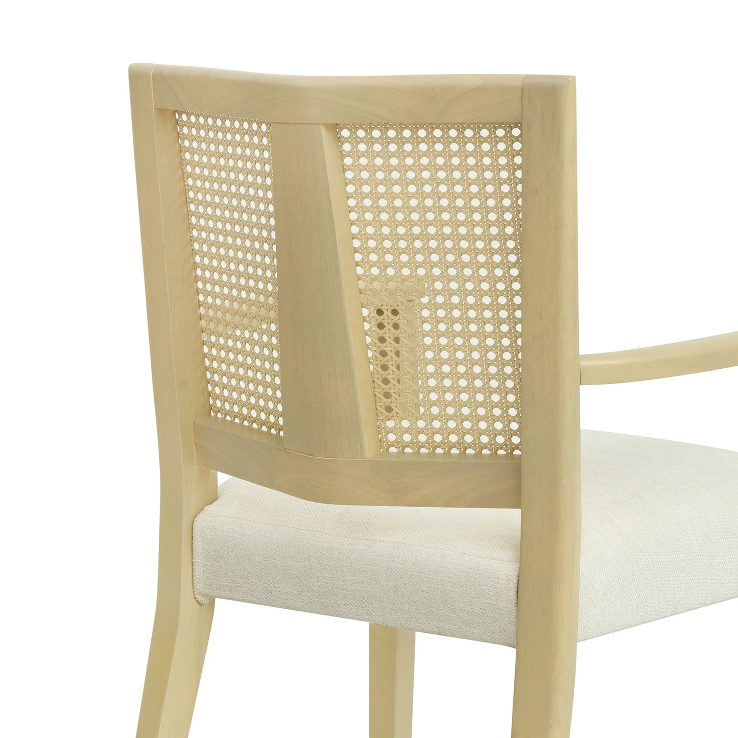 Serenal Modern Upholstered Dining Chairs with Cane Webbing,Set of 2