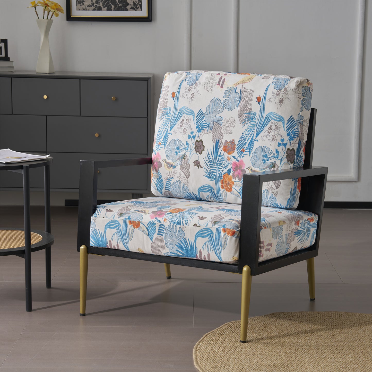 Hazeld Upholstered Velvet Accent Chair