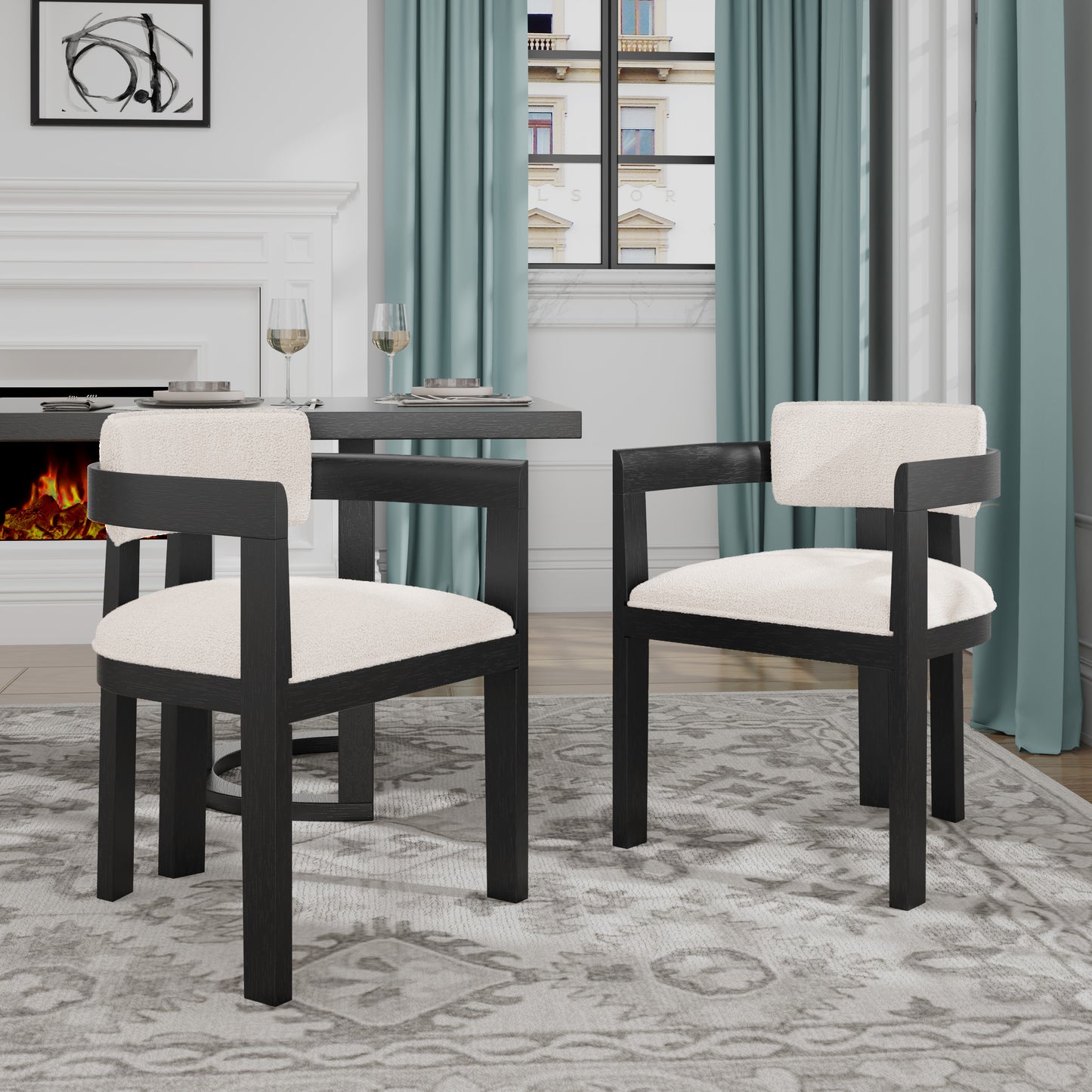 Celestia Modern Upholstered Dining Chairs