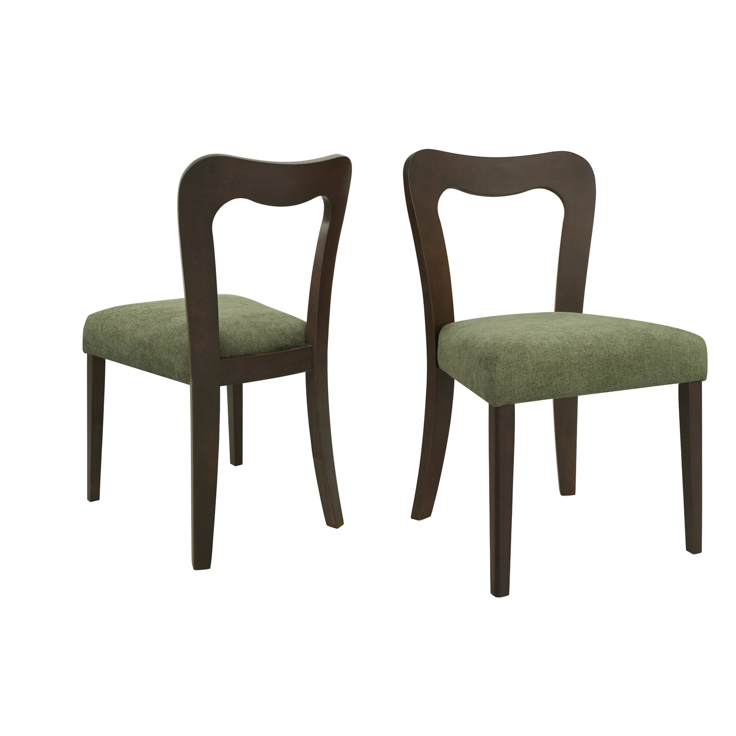 Revory Modern Upholstered Dining Chairs with Open Back,Set of 2