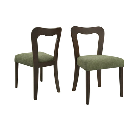 Revory Modern Upholstered Dining Chairs with Open Back,Set of 2
