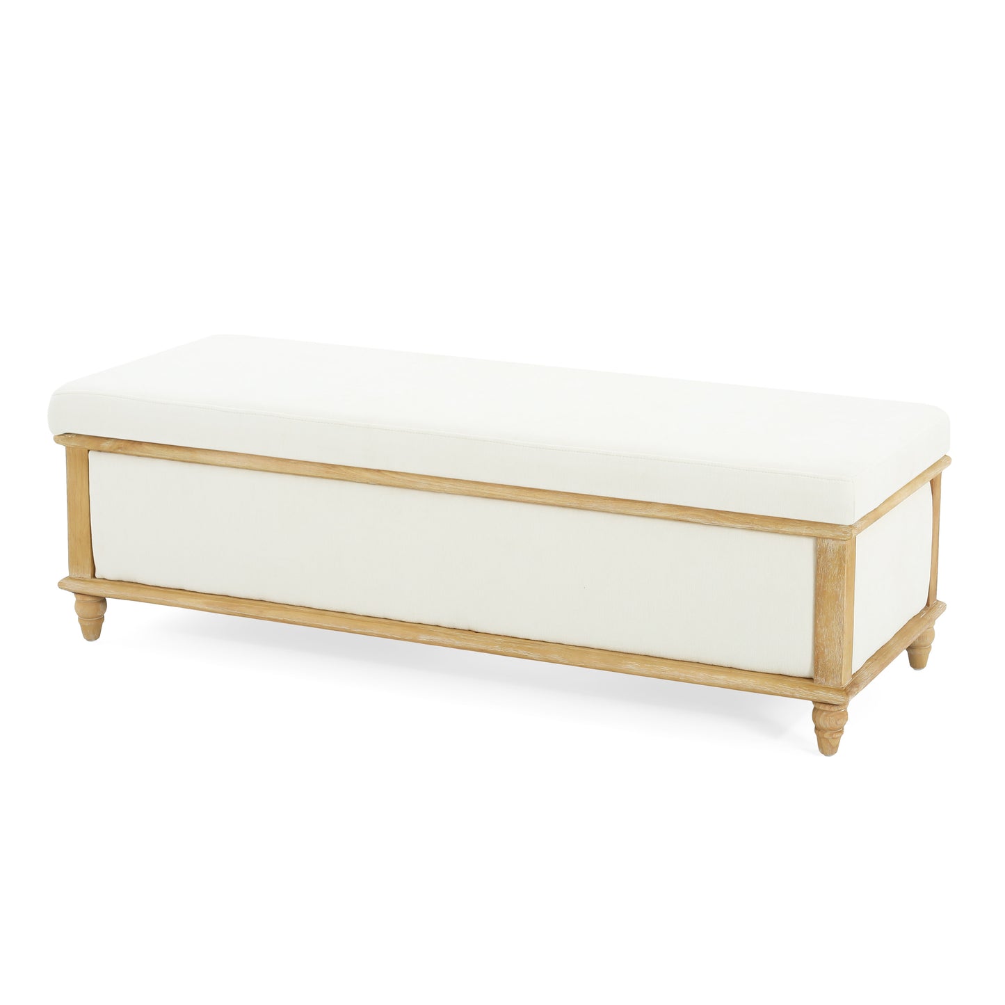 Osgood White Storage Ottoman