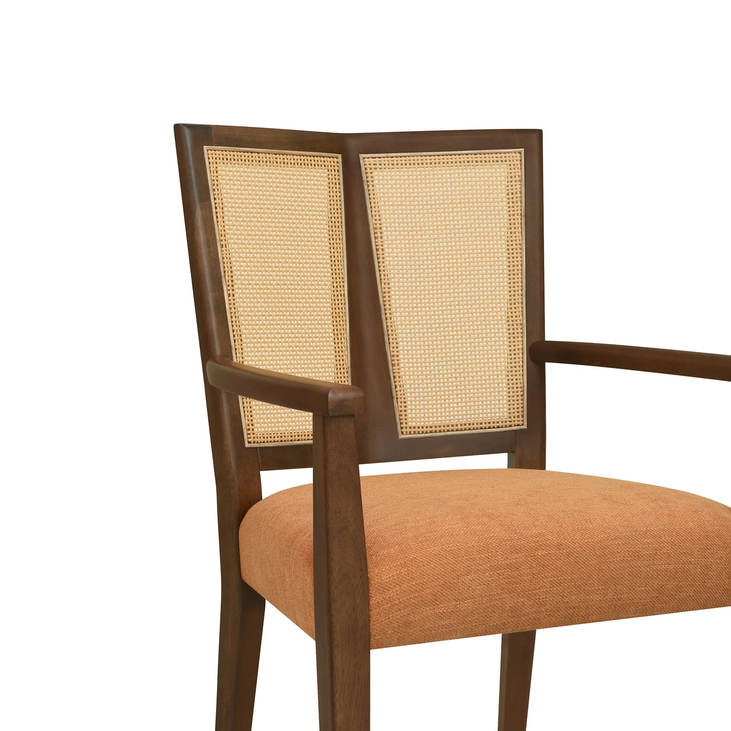 Serenal Modern Upholstered Dining Chairs with Cane Webbing,Set of 2