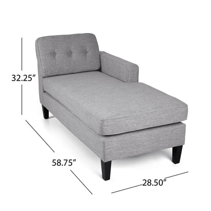 Tempe Fabric Right Arm Chaise Lounge