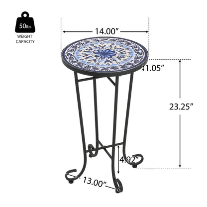 Cassian Outdoor Patio Round Side Table