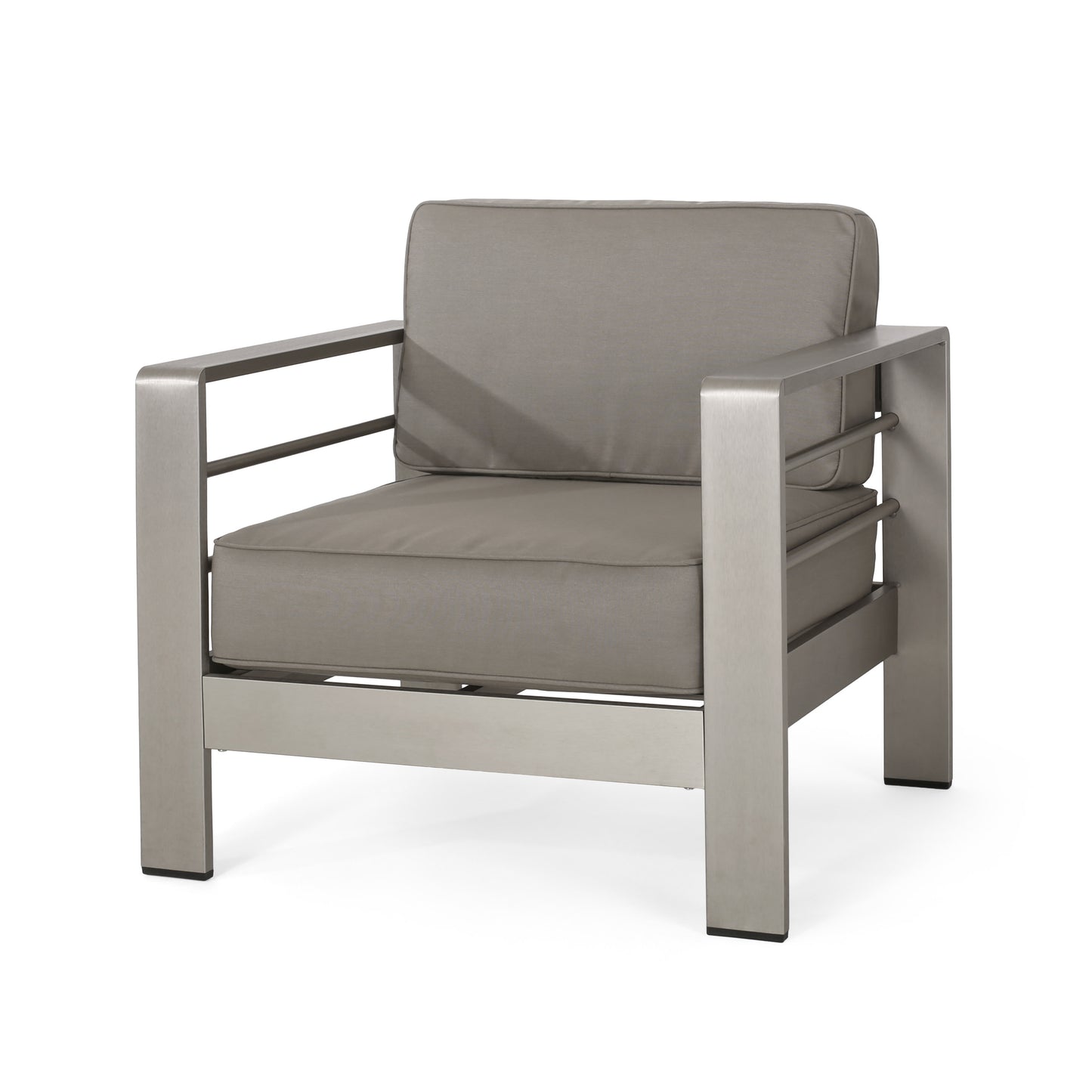 Crested Bay Outdoor Aluminum Club Chair with Optional Sunbrella Cushions