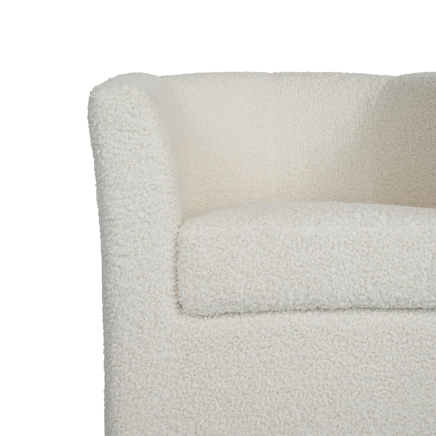 Daisy Boucle Swivel Club Chair, White