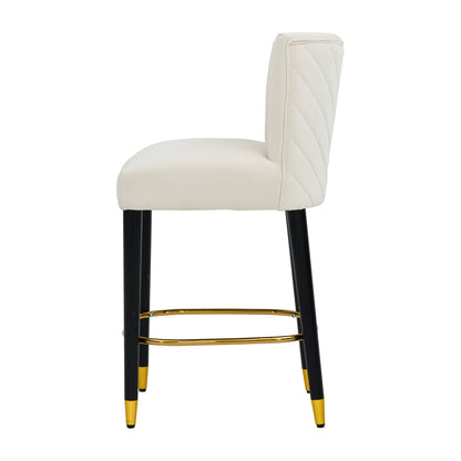 Luminaire 27" Upholstered Counter Stools with Footrest