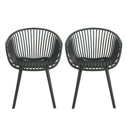 El Camino Indoor & Outdoor Polypropelene Plastic Accent Chairs, Set of 2