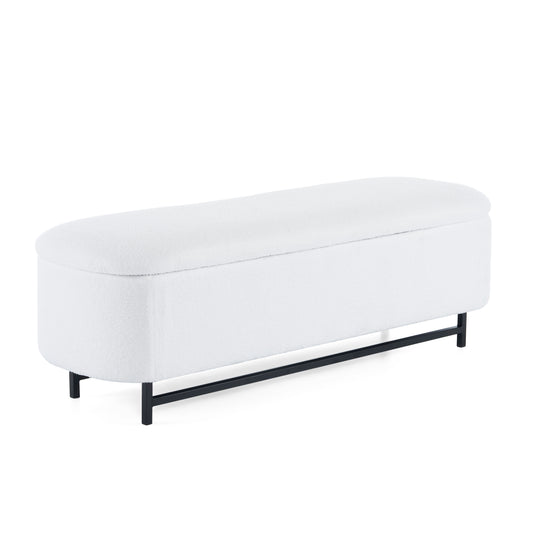 Elowene Fabric Storage Ottoman Bench