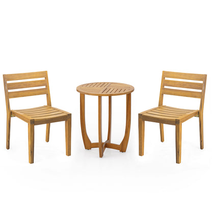 Fintan Outdoor 3-piece Wood Dining Set