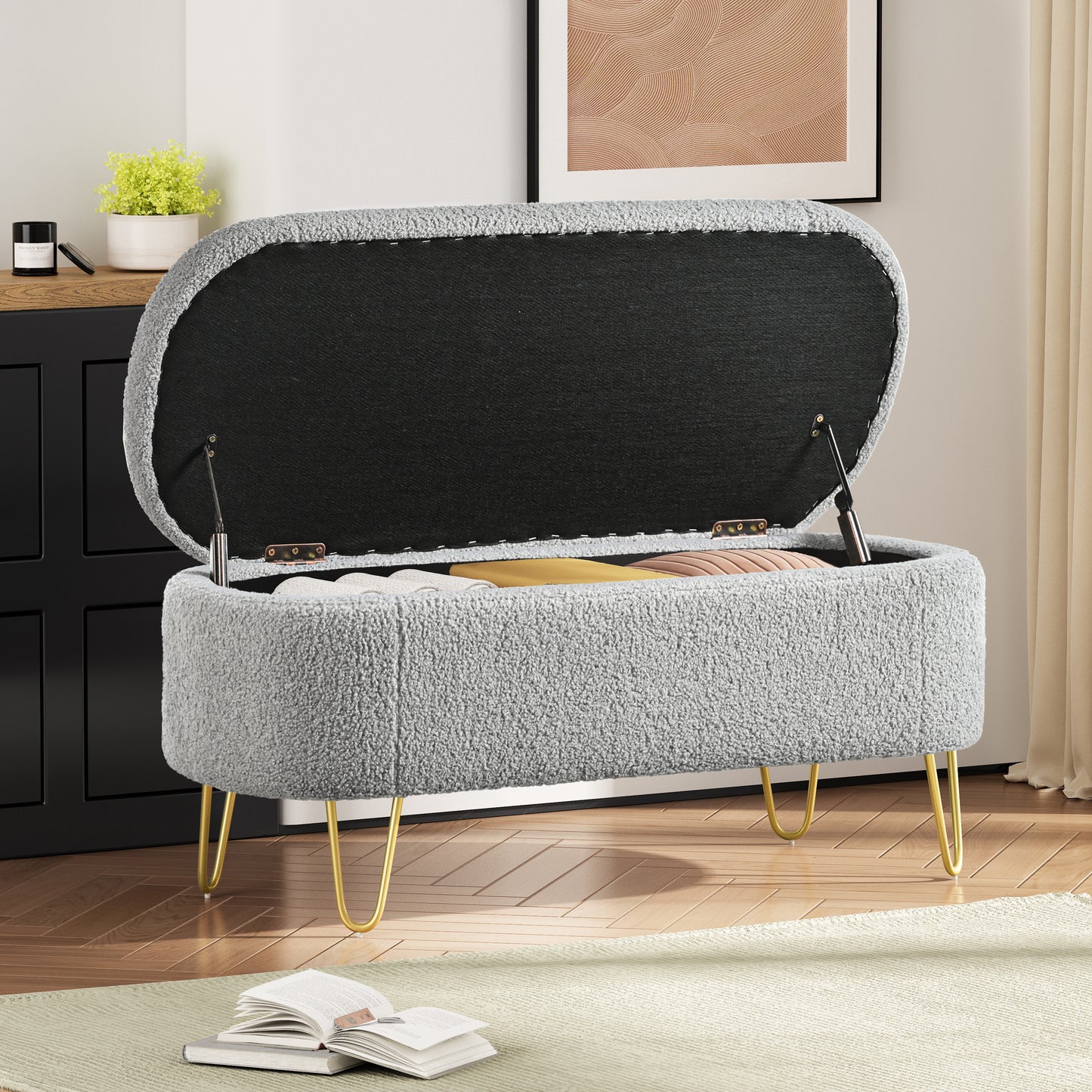 Rabiot Modern Fabirc Ottoman Bench