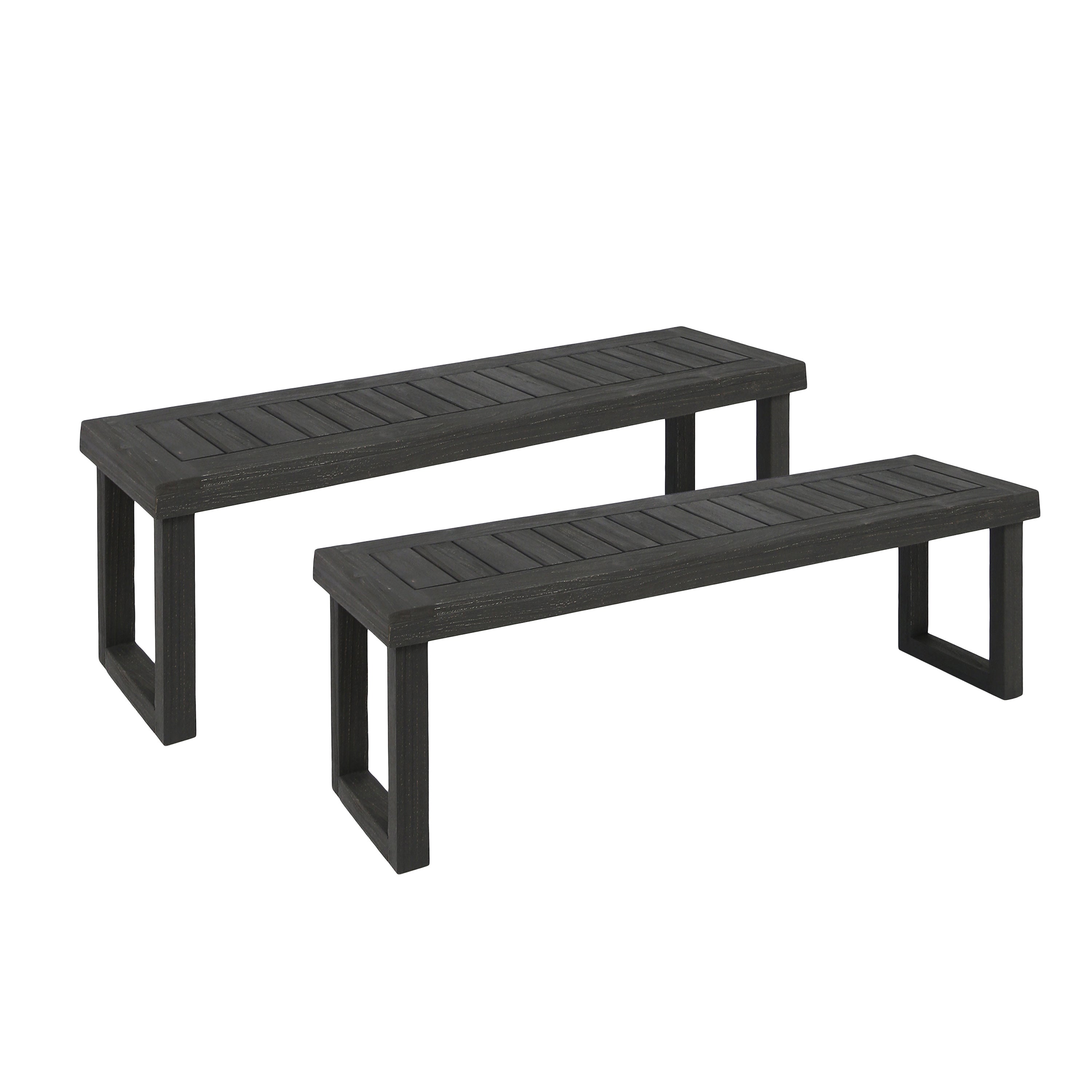 Small black outdoor discount bench