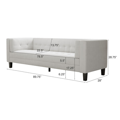 Sororia Velvet 3-Seater Low Profile Sofa