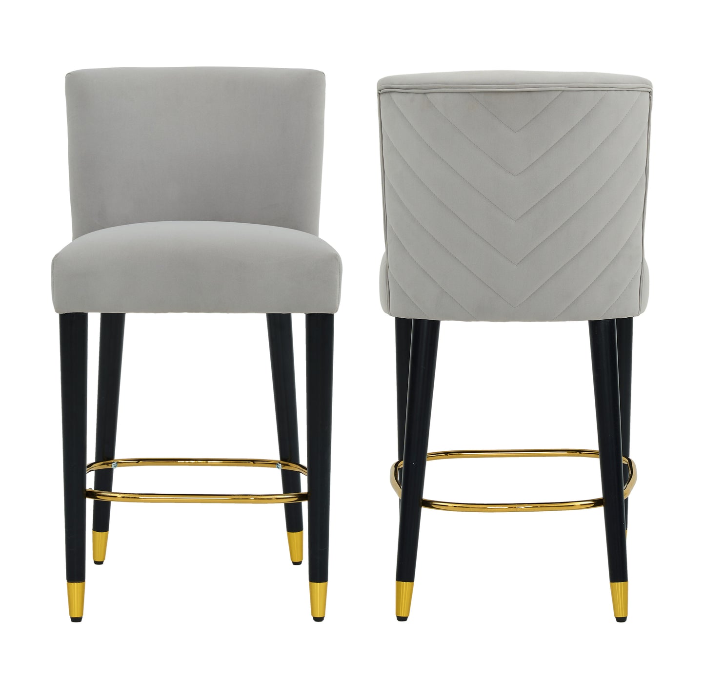 Luminaire 27" Upholstered Counter Stools with Footrest