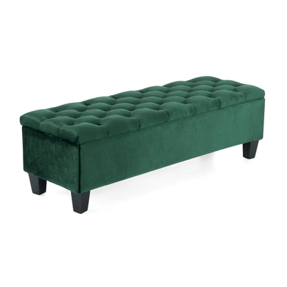 Noctiss Tufted Fabric Ottoman Bench