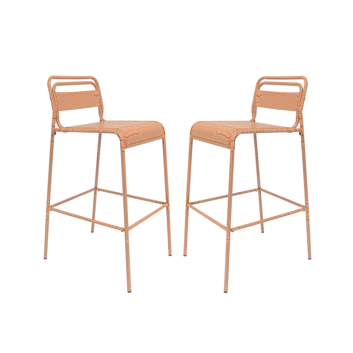 Liam Outdoor Patio Bar Stools, Iron, Set of 2