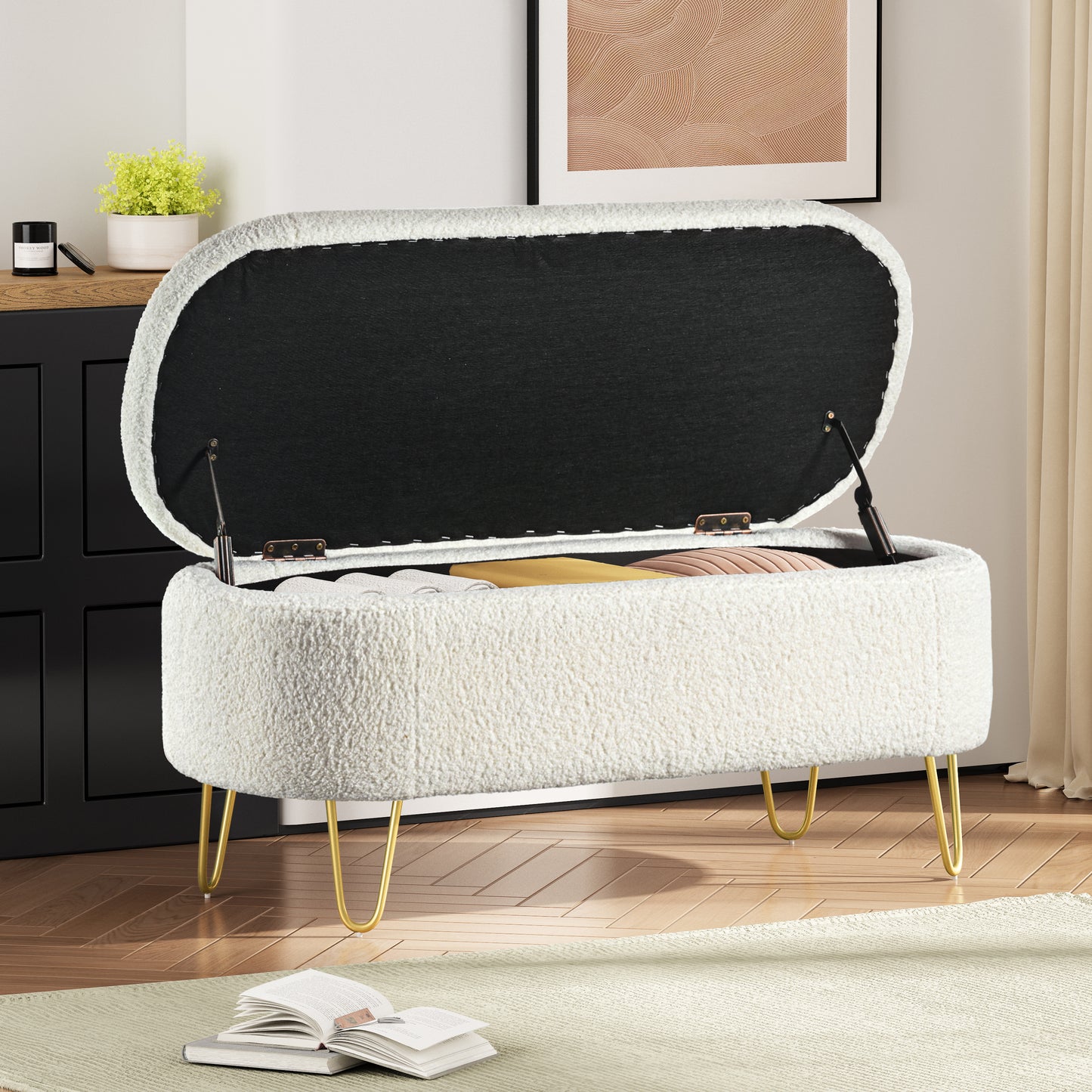 Rabiot Modern Fabirc Ottoman Bench