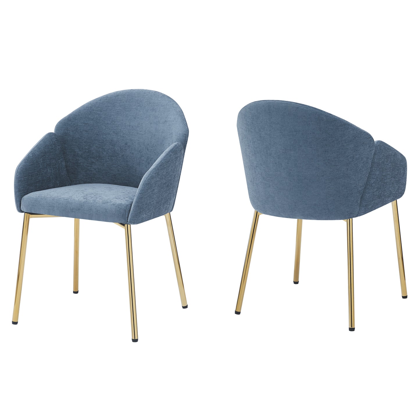 Catherine Polyester Round Back Dining Chair, Set of 2