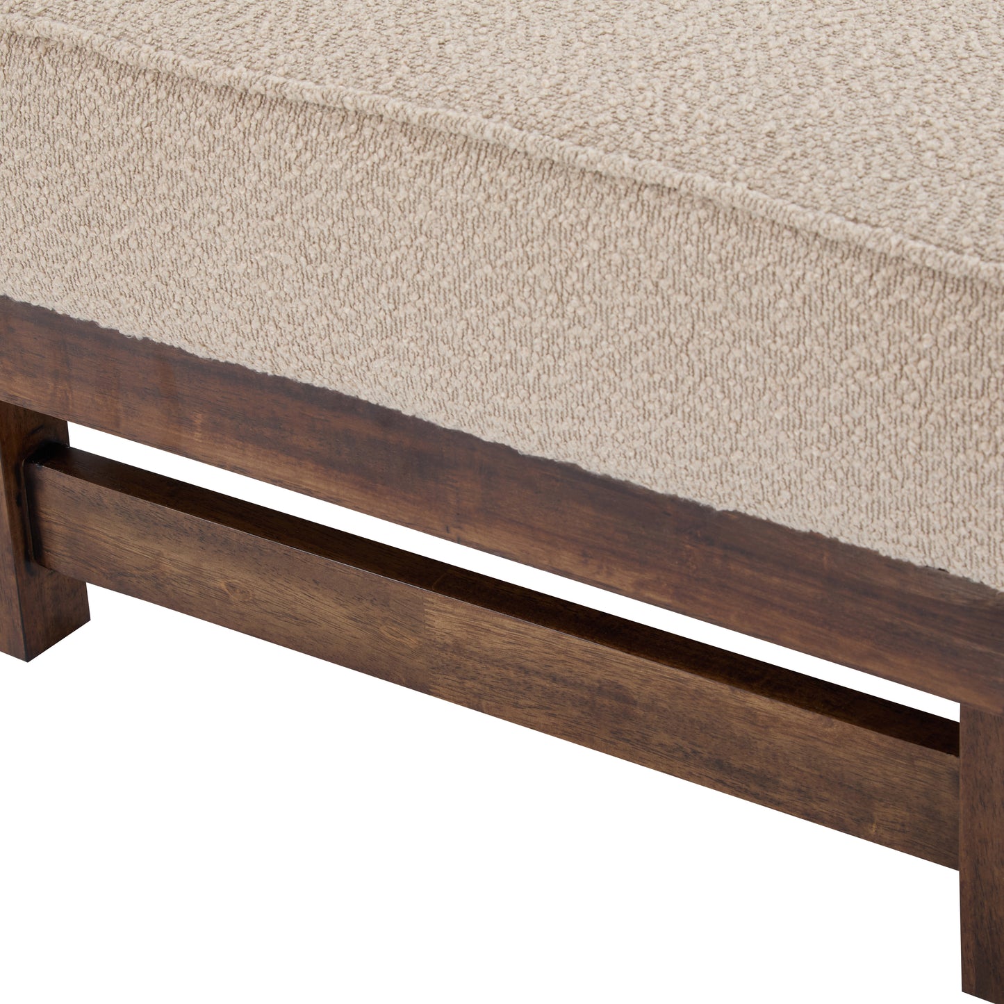 Temzyl temzyl Modern PU Cocktail Ottoman with Wood Frame