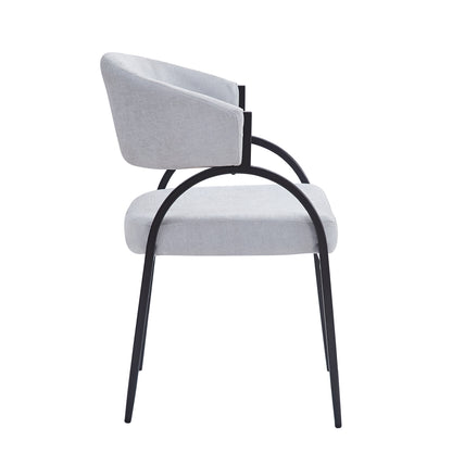 Eccho Upholstered Dining Chairs With Metal Legs