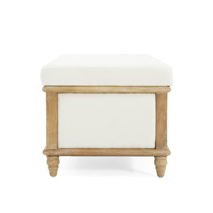 Osgood White Storage Ottoman