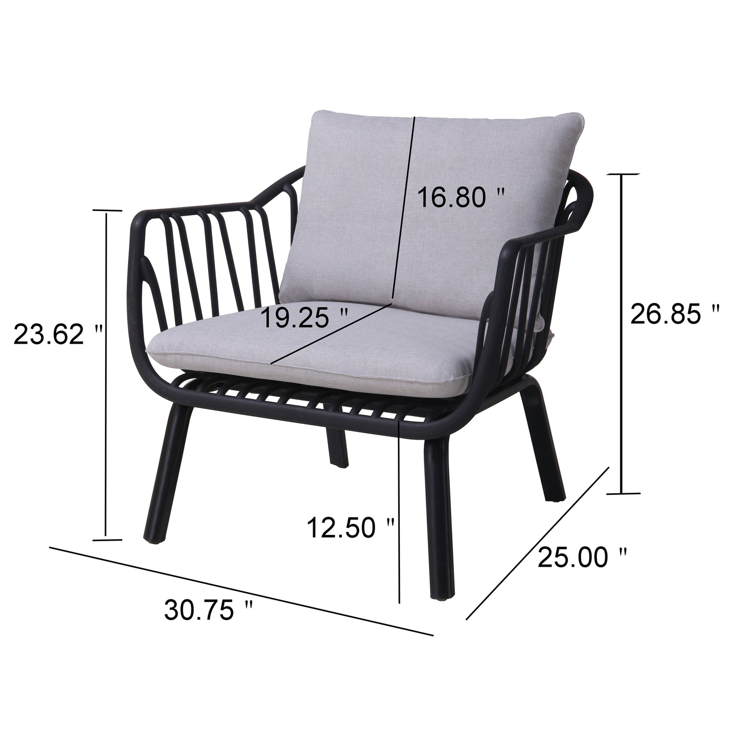 Larla Modern Indoor & Outdoor Patio Club Chairs