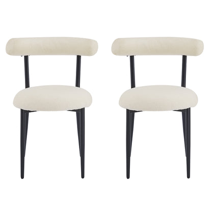 Daimona Fabric Upholstered Dining Chairs, Set of 2